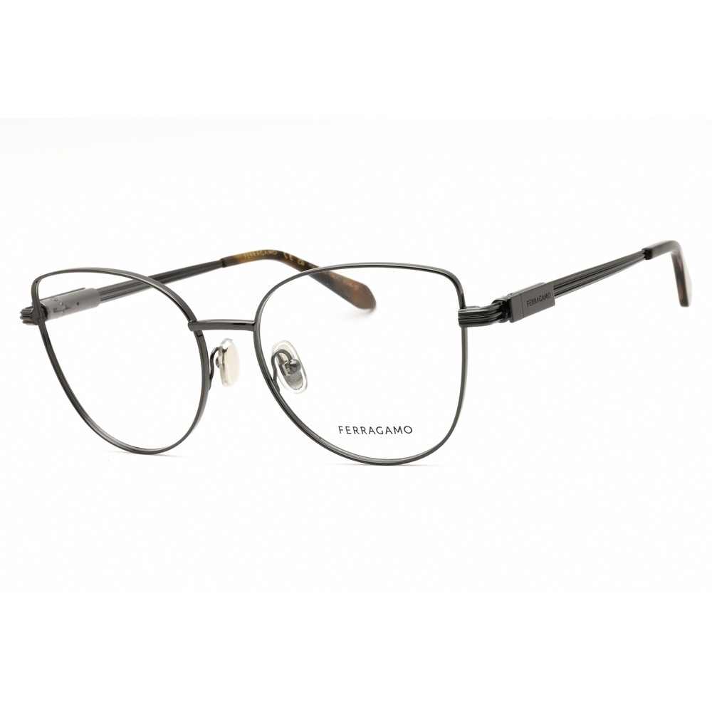 NWT Salvatore Ferragamo SF2240 Dark Ruthenium Cat Eye 56mm Eyeglasses